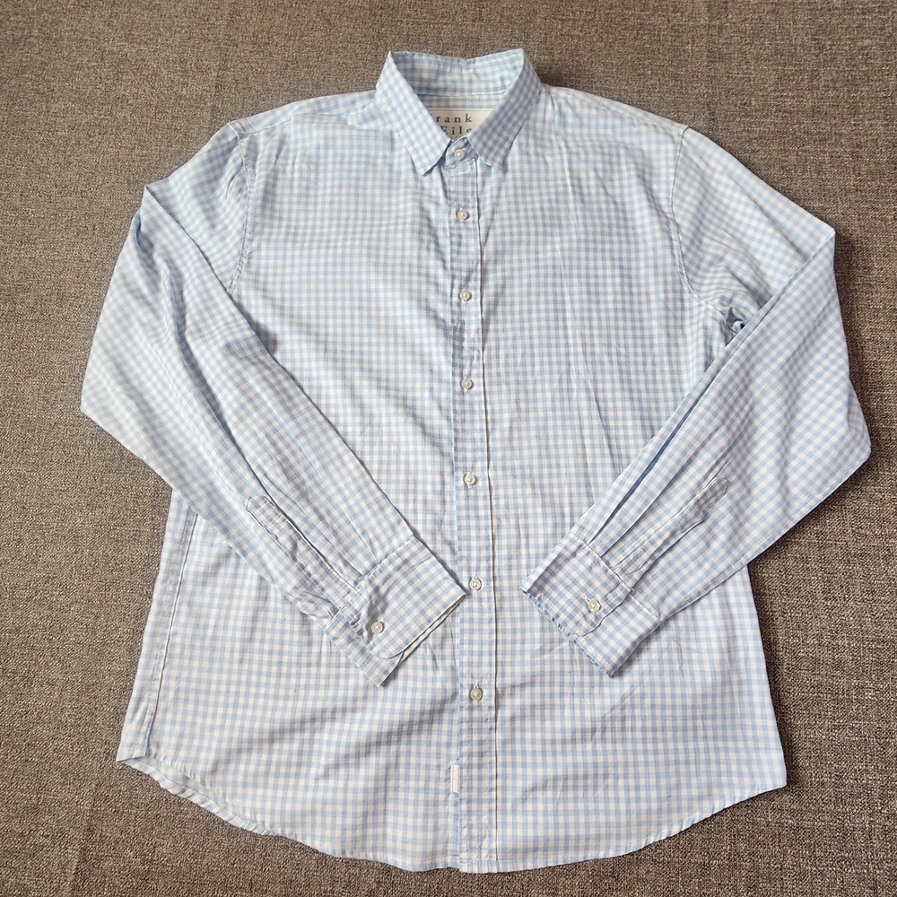 Frank & Eileen Men's Paul Shirt Blue White Check Size Large